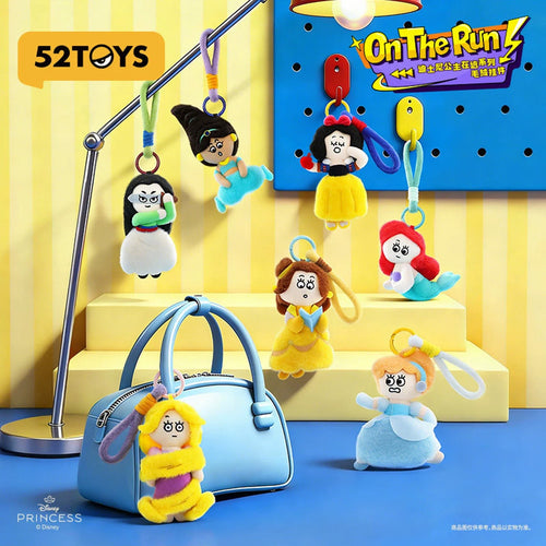 Disney Princess On the Run Plush Keychain Blind Box by 52 Toys - Official 13cm plush collectible on a clean white background.