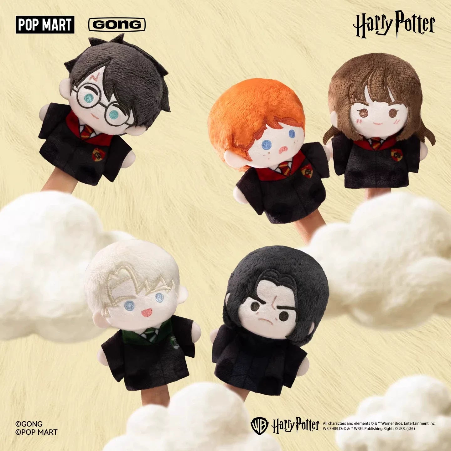 Harry Potter Wizarding World Series Finger Puppet Plush - Official Wizarding World collectible on a clean white background.