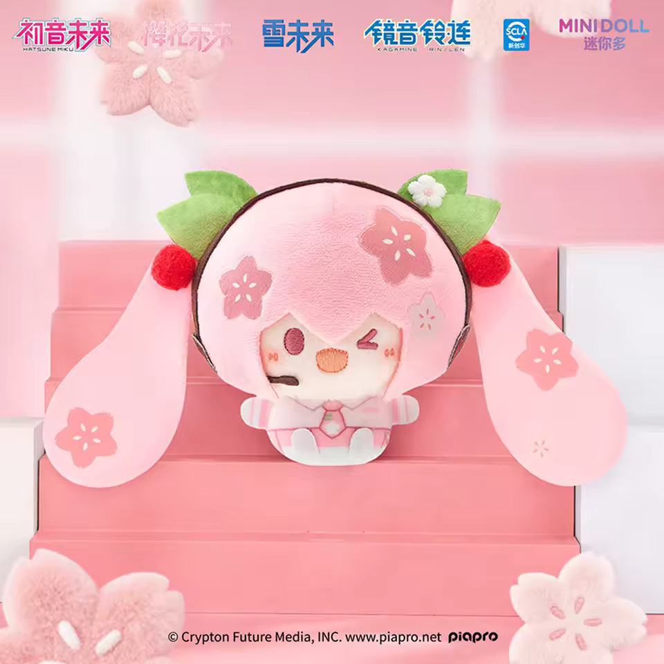 MINIDOLL Hatsune Miku Four Seasons Flower Scenery Series Plump Plush Doll Pendant Blind Box