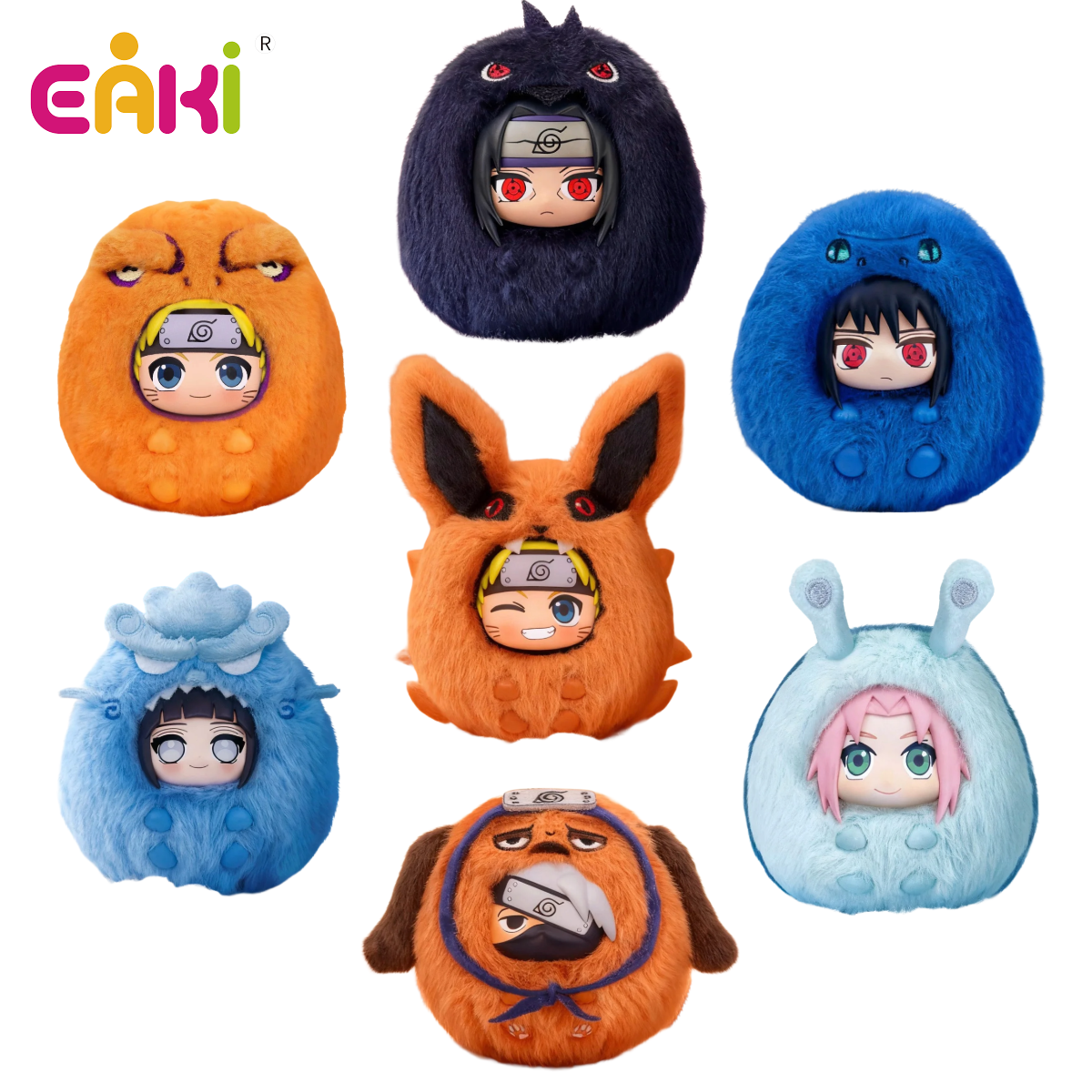 EAKI Naruto Shippuden Cute Dudu Series Plush Keychain Blind Box - Otaku Collectives