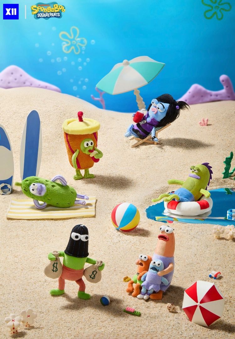 SpongeBob SquarePants Bikini Bottom Residents Series Pendant Plush Blind Box - Otaku Collectives